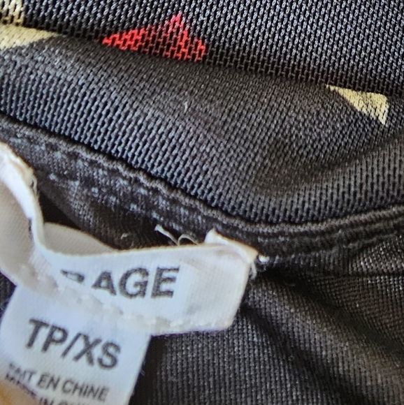 Garage Xs Cowl Neck Mini Floral Black and Red Dress - Picture 3 of 6